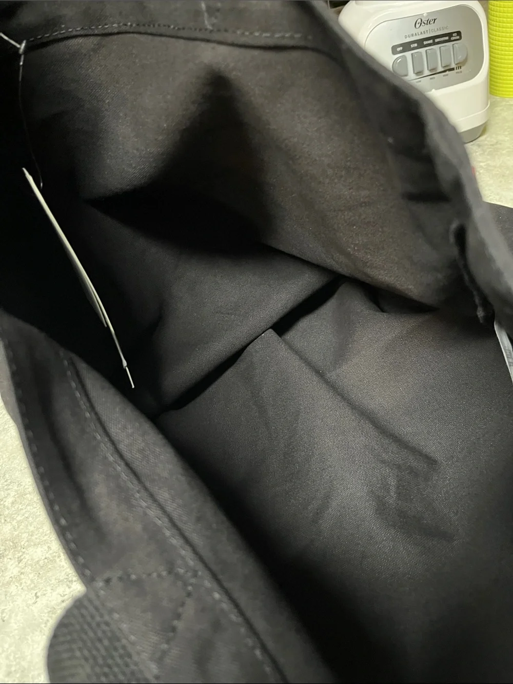 Levi's Black Canvas Messenger Tote with Silver Logo
